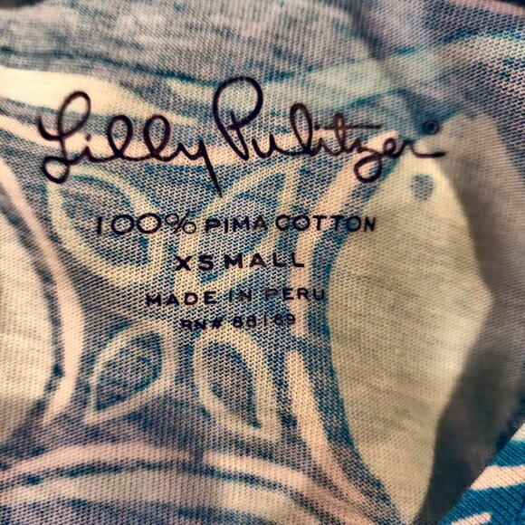 Lilly Pulitzer Womens Size XS Blue Juliet What A Racquet Fish Print Dress Flaw - Picture 8 of 10